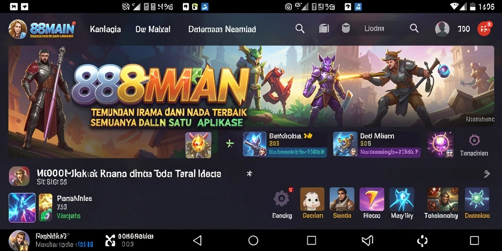 Tampilan gameplay dari aplikasi musik 88MAIN yang memikat.