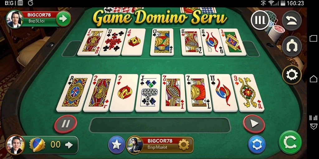 Screenshot gameplay Domino yang seru dan menarik dari BIGCOR78.