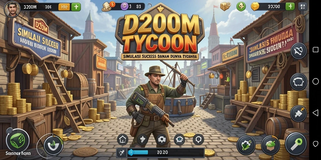 Tampilan menarik dari gameplay D200M yang penuh tantangan Tycoon.