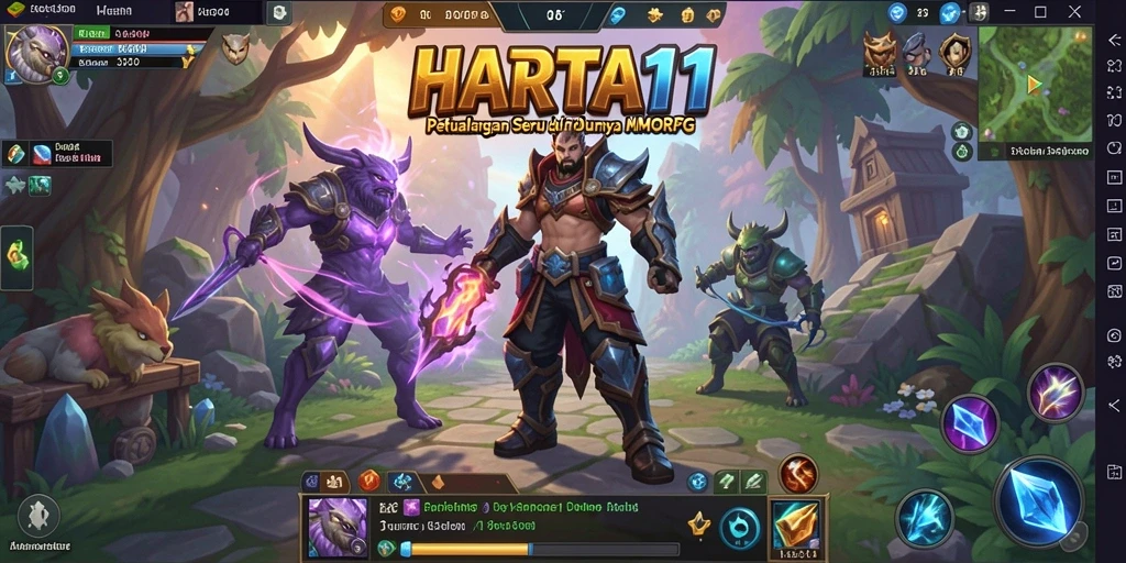 Screenshot HARTA11 menunjukkan gameplay MMORPG yang seru
