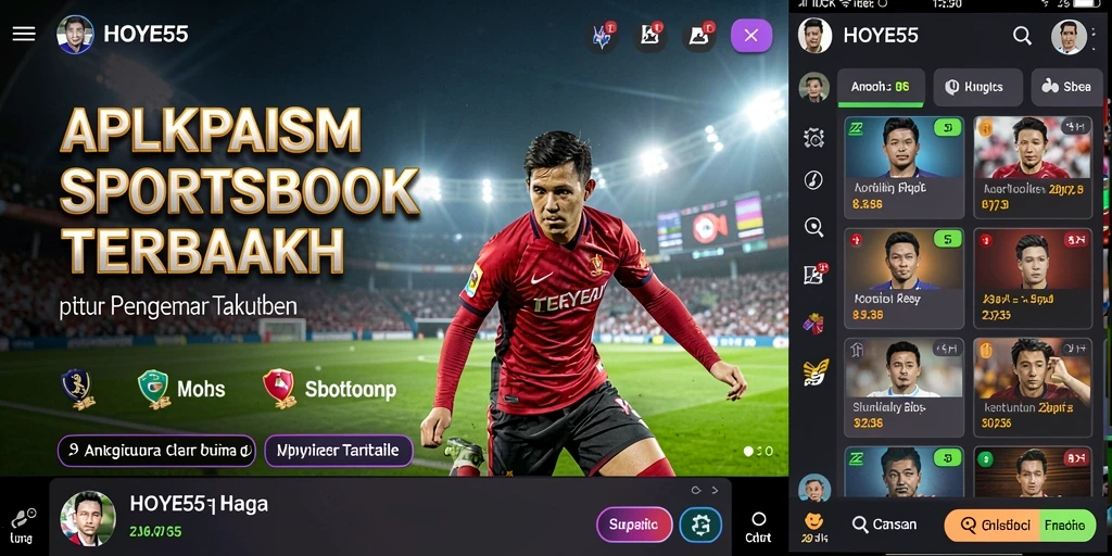 Screenshot utama HOYE55 menampilkan momen menarik dalam taruhan olahraga.