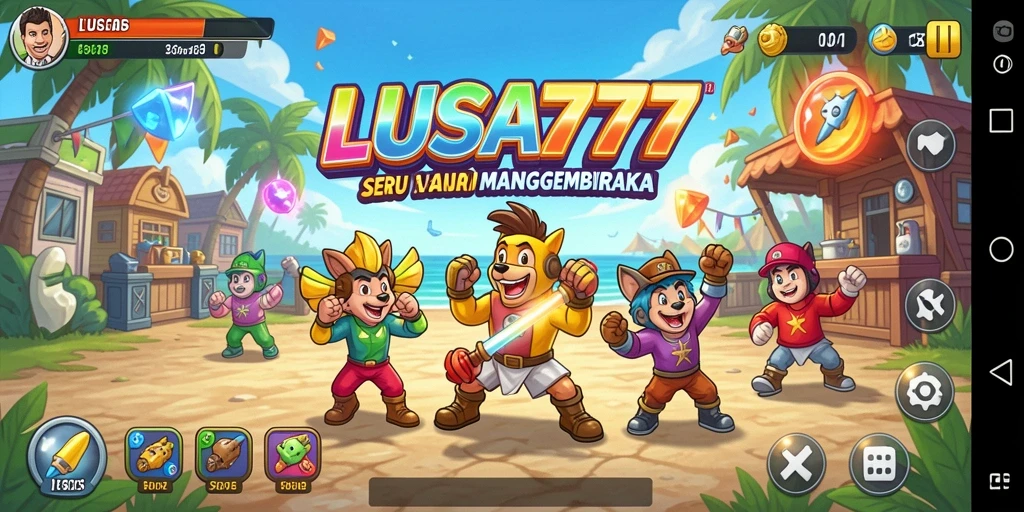 Tampilan gameplay seru dan karakter unik dalam LUSA777.