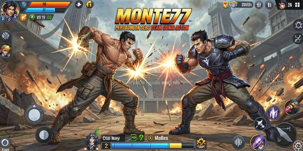 Gameplay seru di MONTE77 dengan aksi bertarung yang mendebarkan.